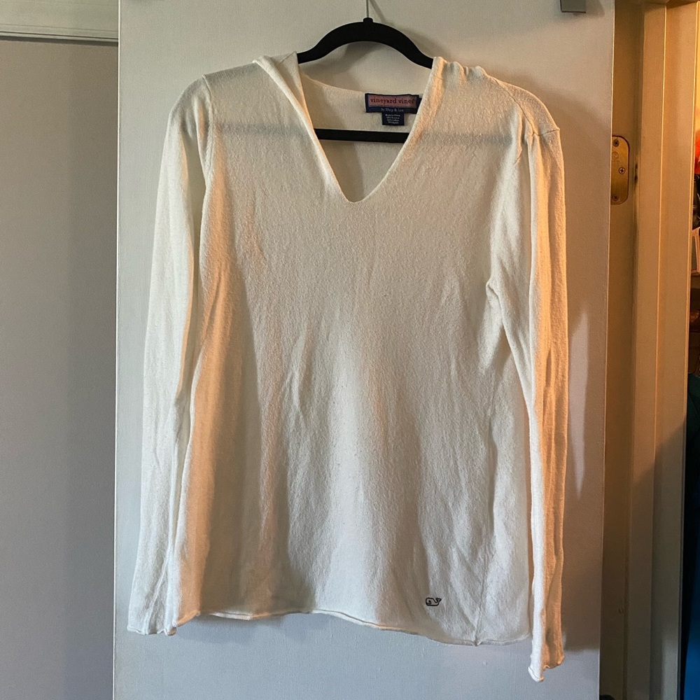 Vineyard Vines Beach Hoodie - L - Cream